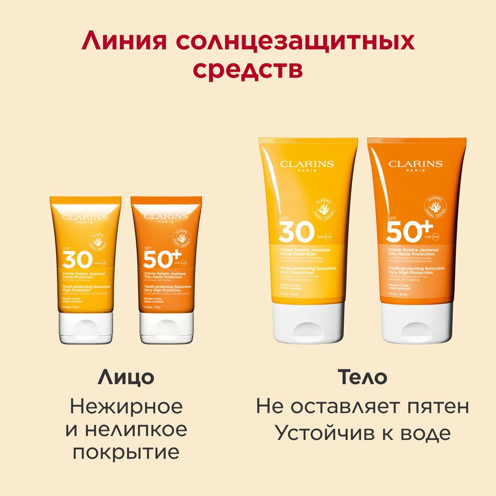 Крем для тела увлажняющий солнцезащитный SPF 50+ Creme Solaire Jeunesse 