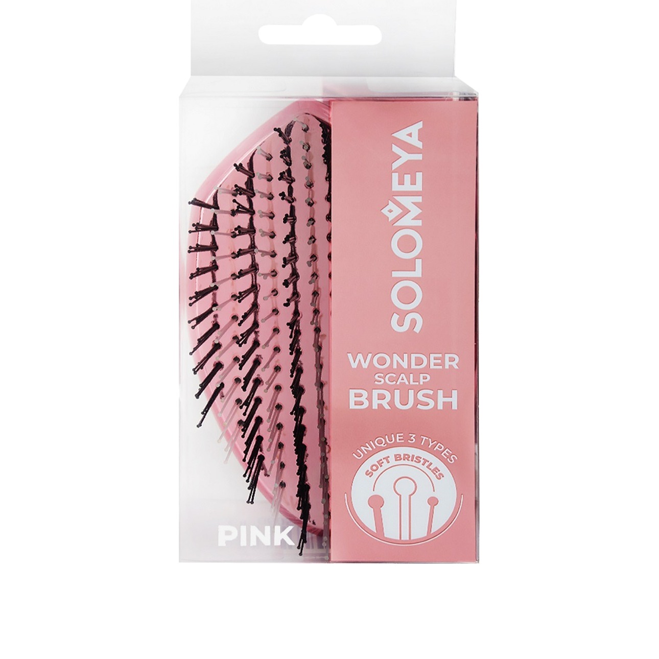 Расческа для распутывания, массажа и мытья кожи головы, розовая купить в VISAGEHALL