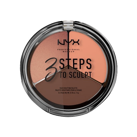Палетка для скульптурирования лица тройная 3 Steps To Sculpt Deep