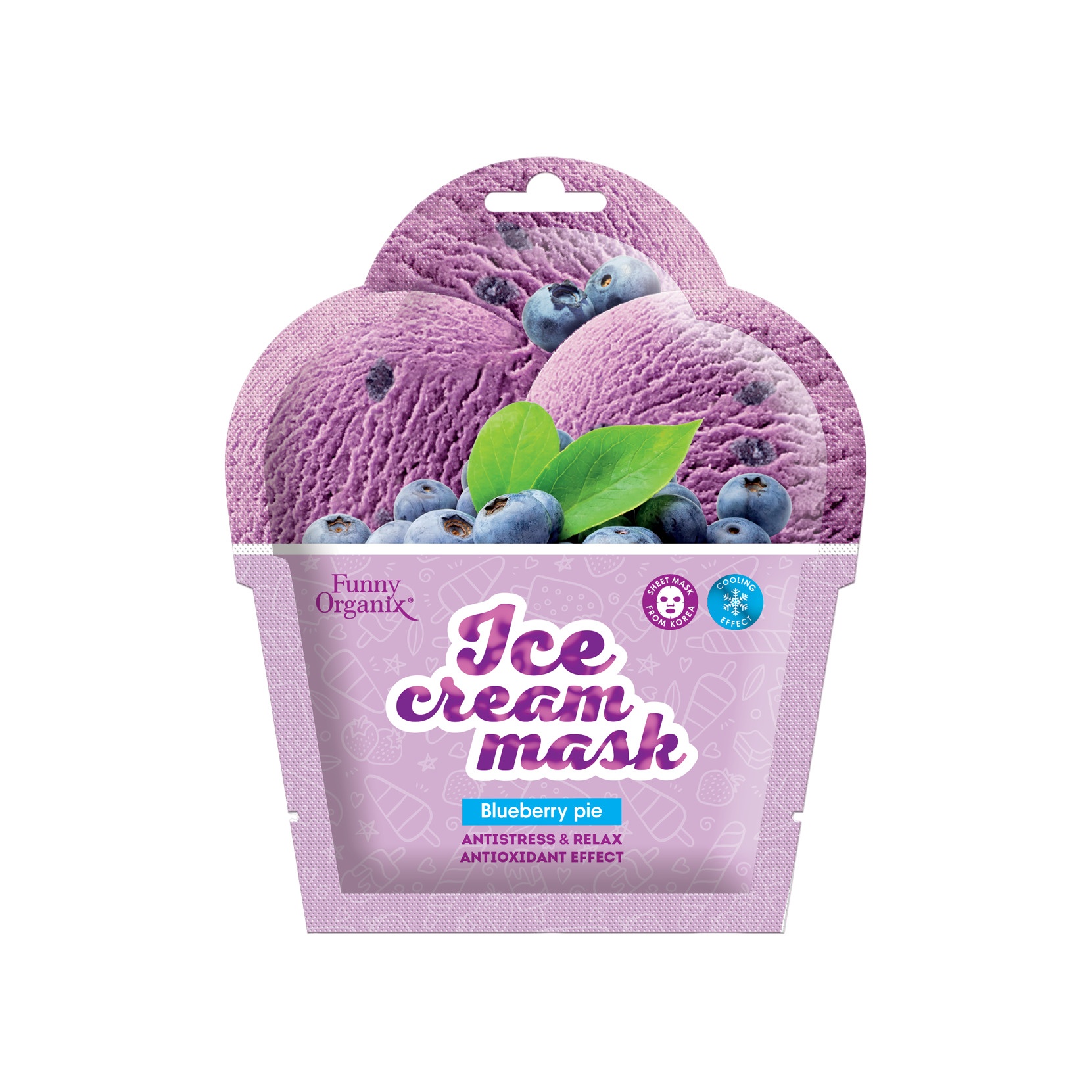 Маска-мороженое для лица тканевая охлаждающая Blueberry Pie купить в VISAGEHALL