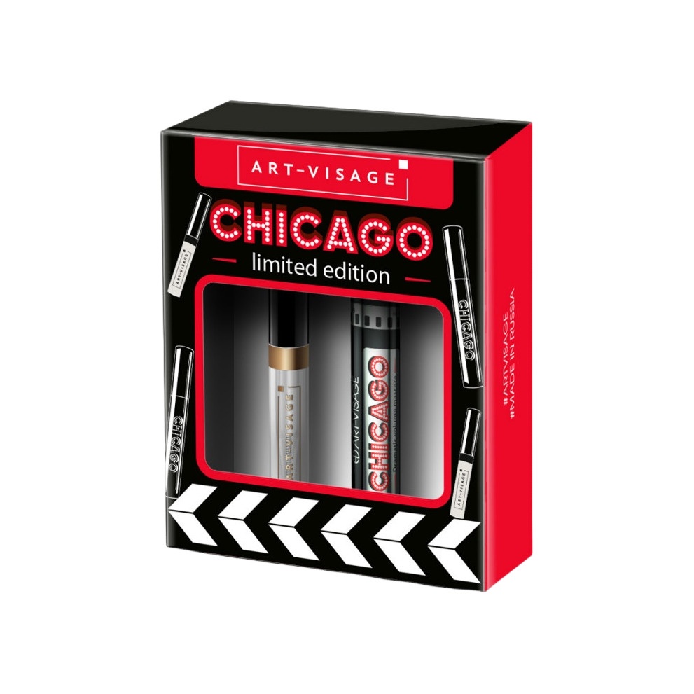 Набор Тушь для ресниц Chicago+ Гель для бровей прозрачный купить в VISAGEHALL