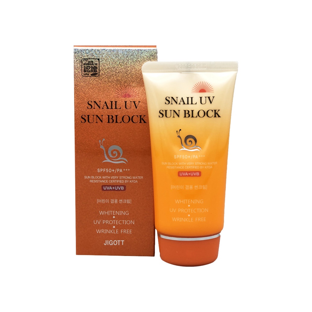 Крем солнцезащитный с улиточным муцином Snail Uv Sun Block Cream SPF50+/PA+++ купить в VISAGEHALL