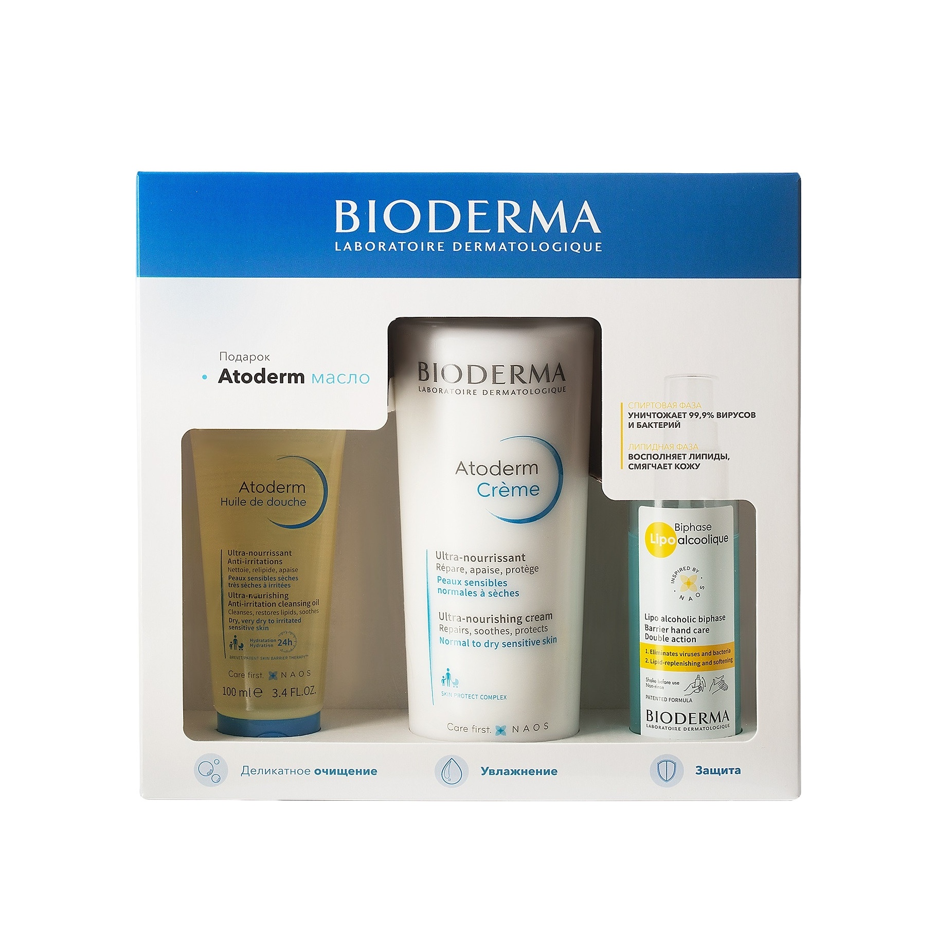 Набор для увлажнения и защиты кожи Atoderm купить в VISAGEHALL