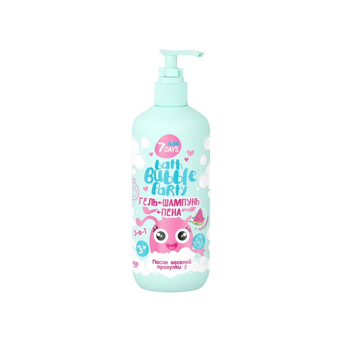 Гель+шампунь+пена 3-в-1 с Арбузиком Bath Bubble Party купить в VISAGEHALL