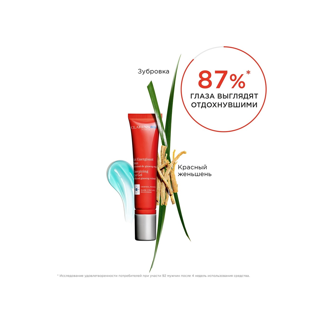 Гель для устранения следов усталости под глазами Men Gel Energisant Yeux