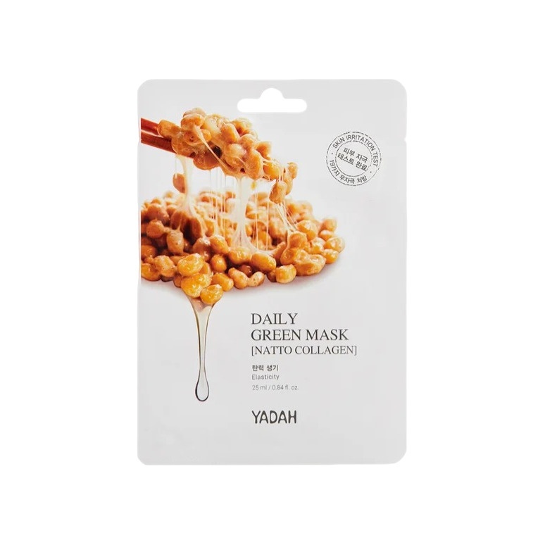 Маска тканевая для эластичности кожи с соей Natto Collagen купить в VISAGEHALL