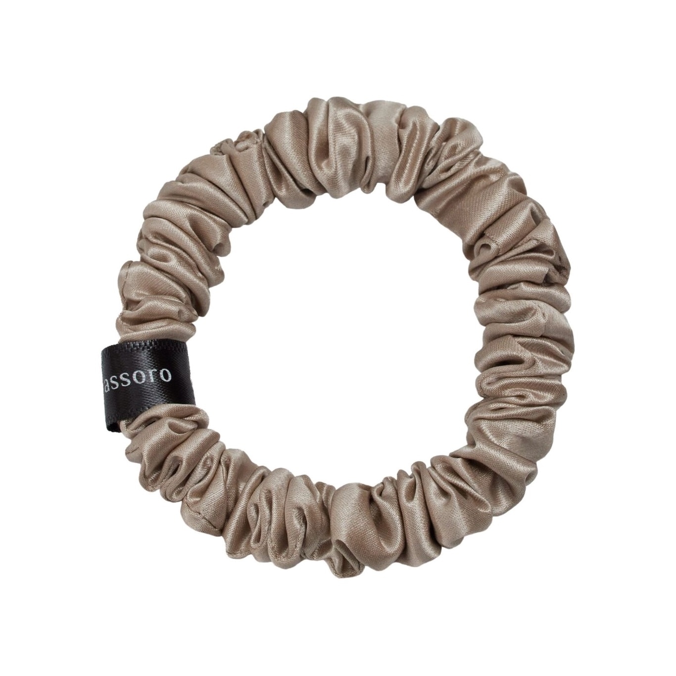 Шелковая резинка для волос Кремовая S купить в VISAGEHALL