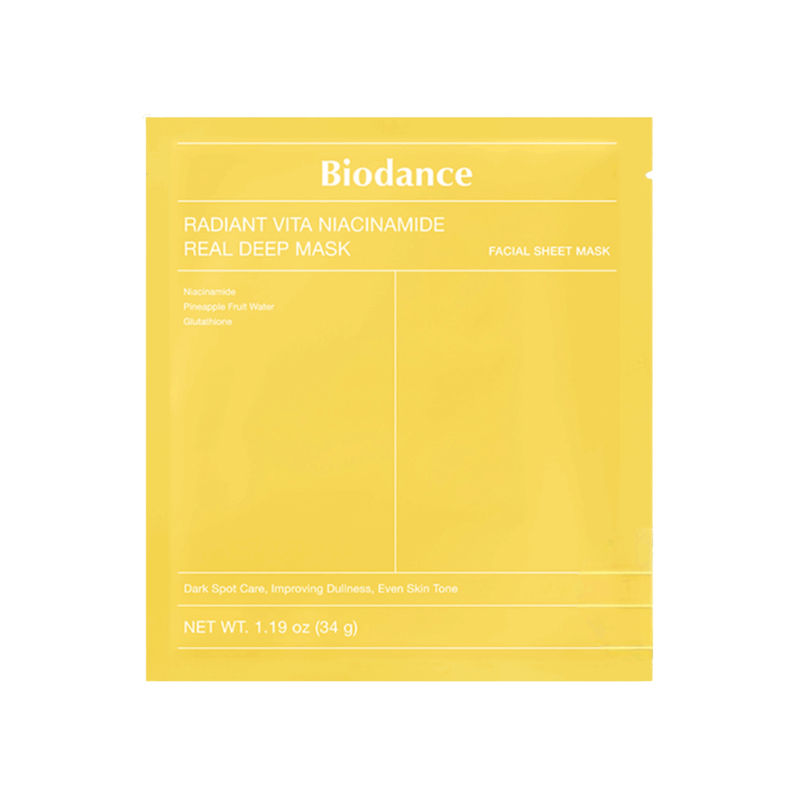 Маска для лица с ниациамидом Radiant Vita Niacinamide Real Deep Mask 4ш купить в VISAGEHALL