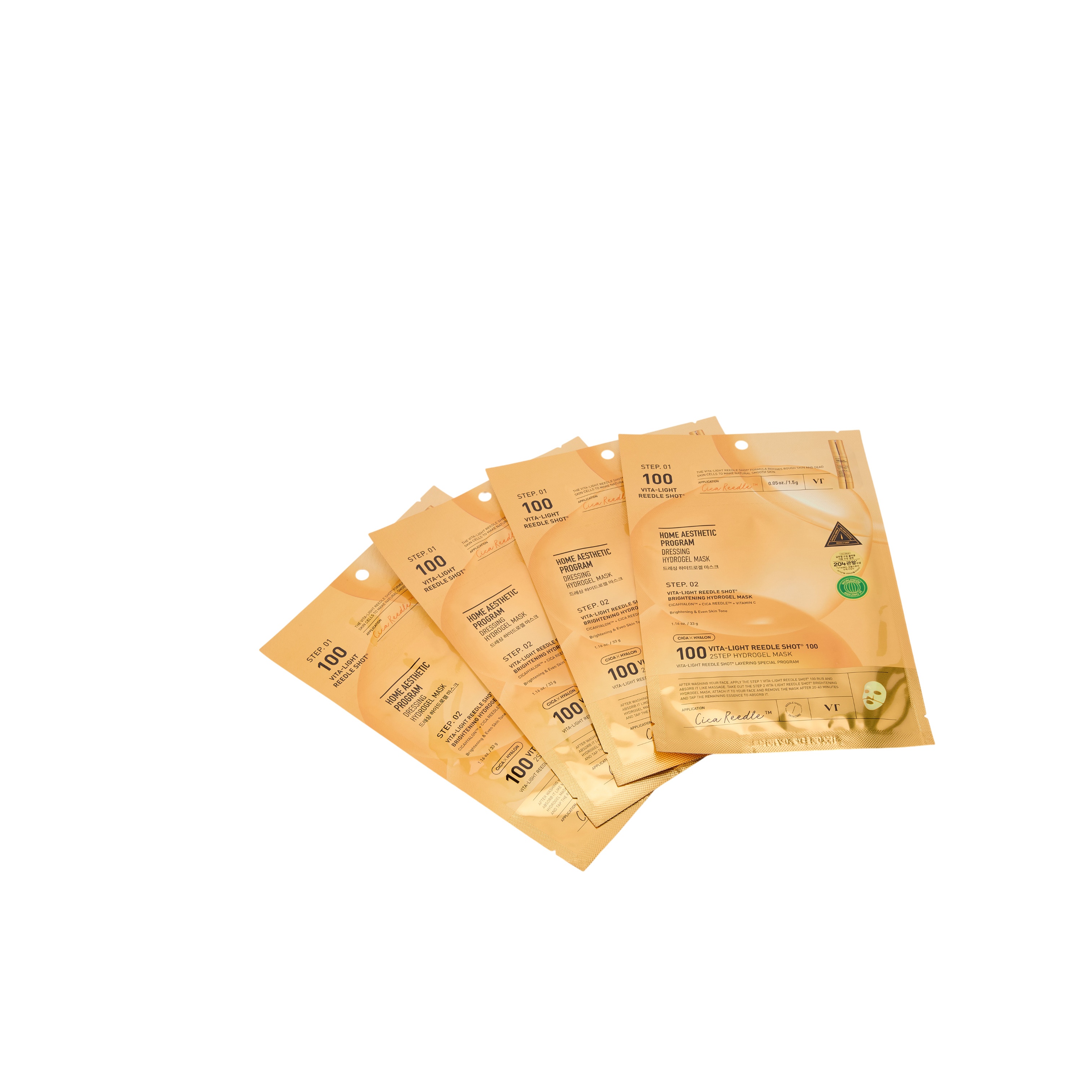 Маска для лица с микроиглами Vita-Light Reedle Shot 100 2Step Hydrogel Mask 4шт  купить в VISAGEHALL