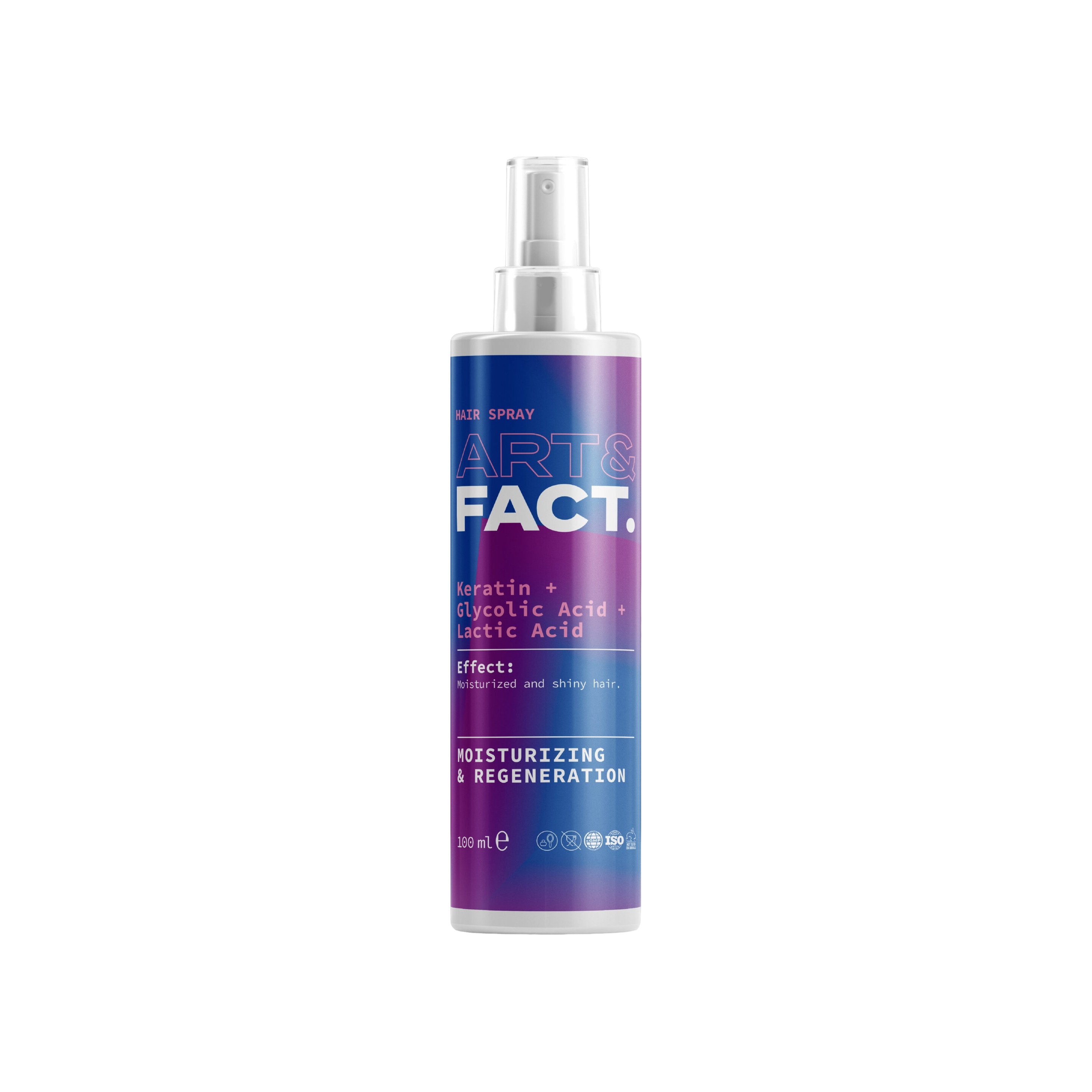 Спрей увлажняющий кератиновый для блеска волос Keratin+Glycolic Acid+Lactic Acid  купить в VISAGEHALL