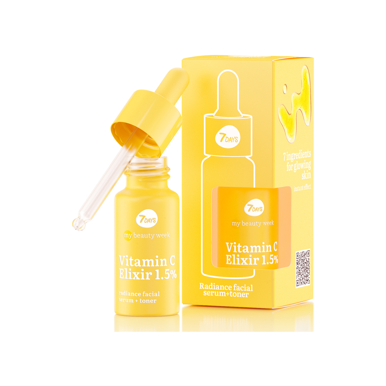 Сыворотка+тонер для лица придающая сияние коже Vitamin C Elixir 1,5% My Beauty Week купить в VISAGEHALL