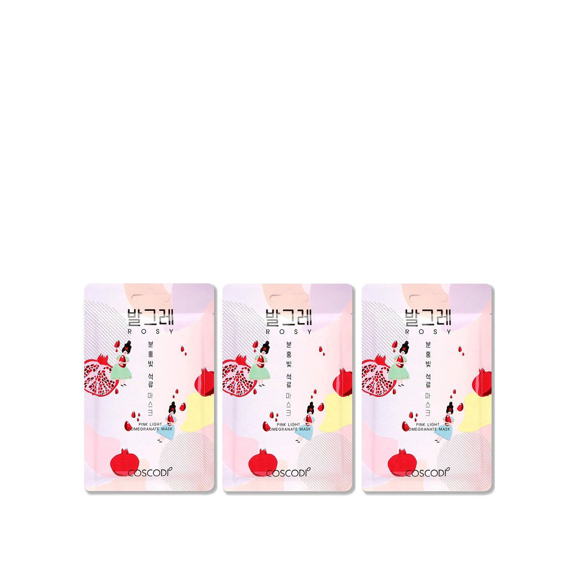 Набор тканевых масок Rosy Pink Light Pomegrenate Mask купить в VISAGEHALL