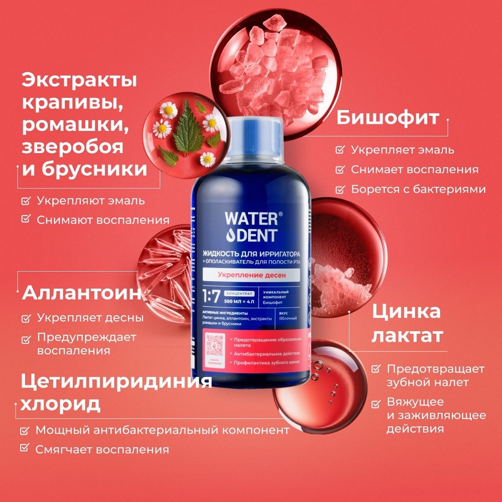 Жидкость для ирригатора 2в1 укрепление десен купить в VISAGEHALL