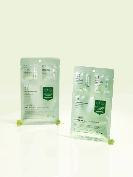 Набор трёхступенчатый для сужения пор с ретинолом Cica Reti-A All In One 3Step Mask купить в VISAGEHALL