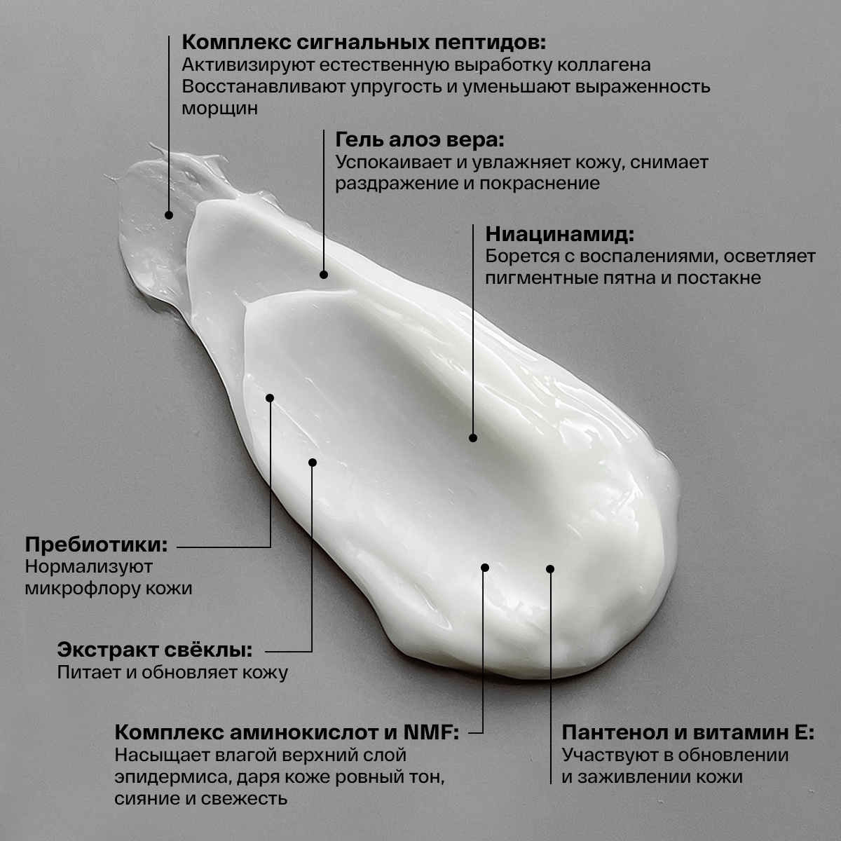Мульти-крем для лица с пептидным комплексом и ниацинамидом  купить в VISAGEHALL