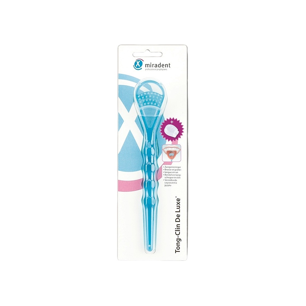 Щетка для языка голубая Tong-Clin De Luxe blue купить в VISAGEHALL