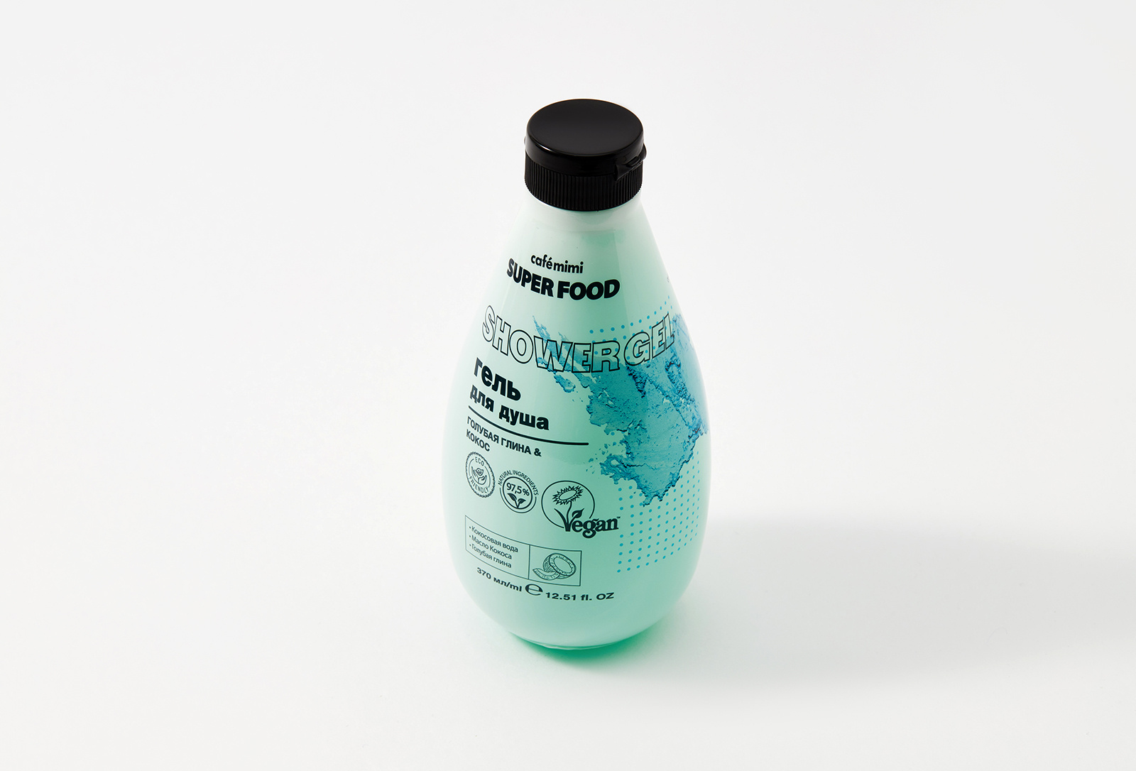 Гель для душа Голубая глина & Кокос Super Food купить в VISAGEHALL