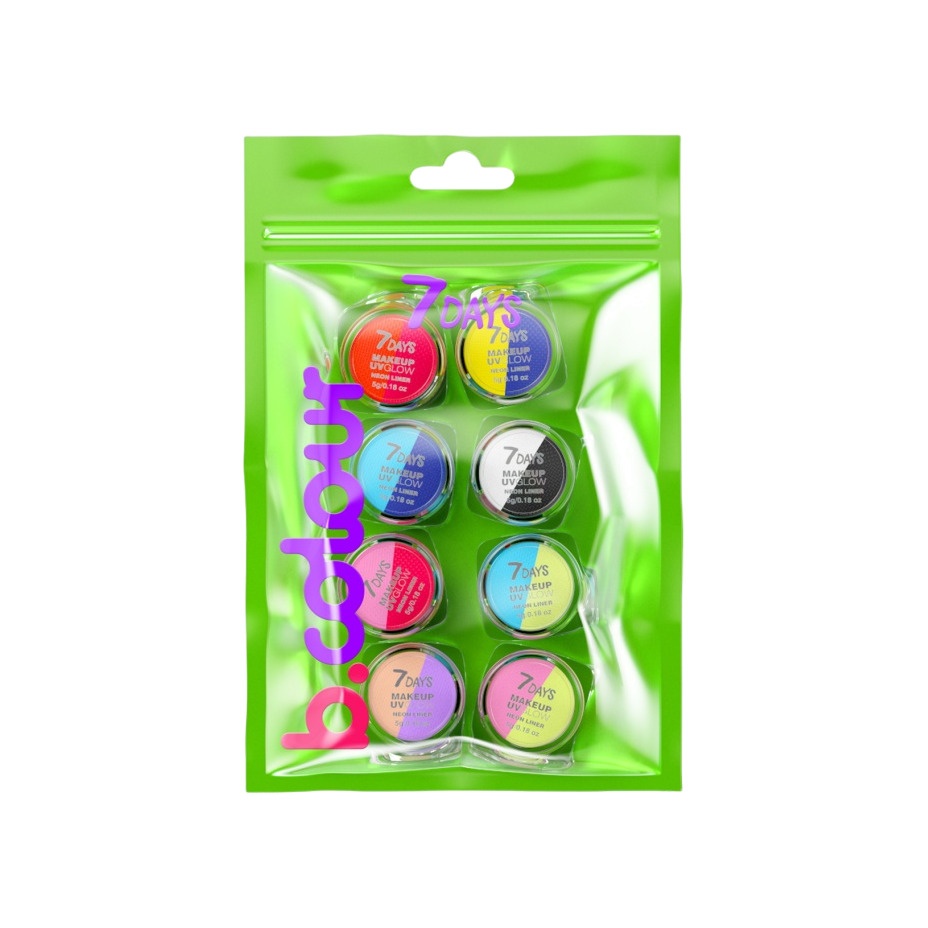 Набор графических лайнеров для макияжа UVglow Neon Pastel B.Colour