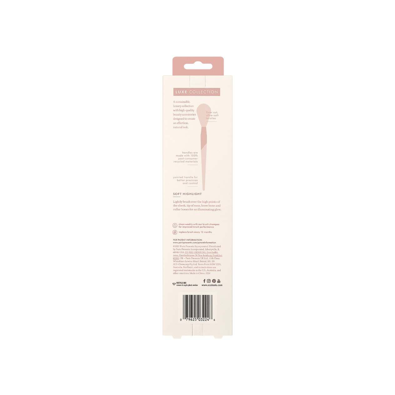Кисть для хайлайтера EcoTools Luxe Soft Highlight  купить в VISAGEHALL