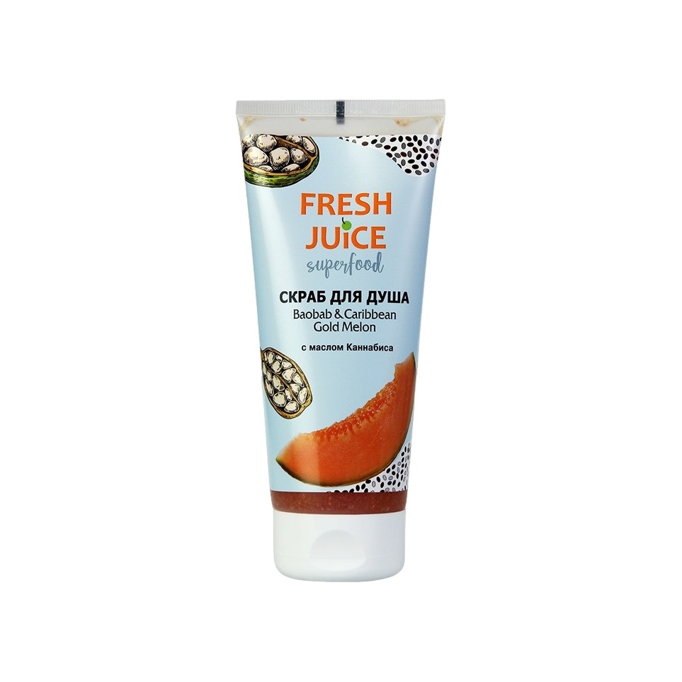 Скраб для душа Superfood Baobab & Caribbean Gold Melon 