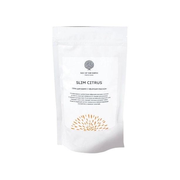 Соль для ванн с маслом апельсина и лимона Slim Citrus 