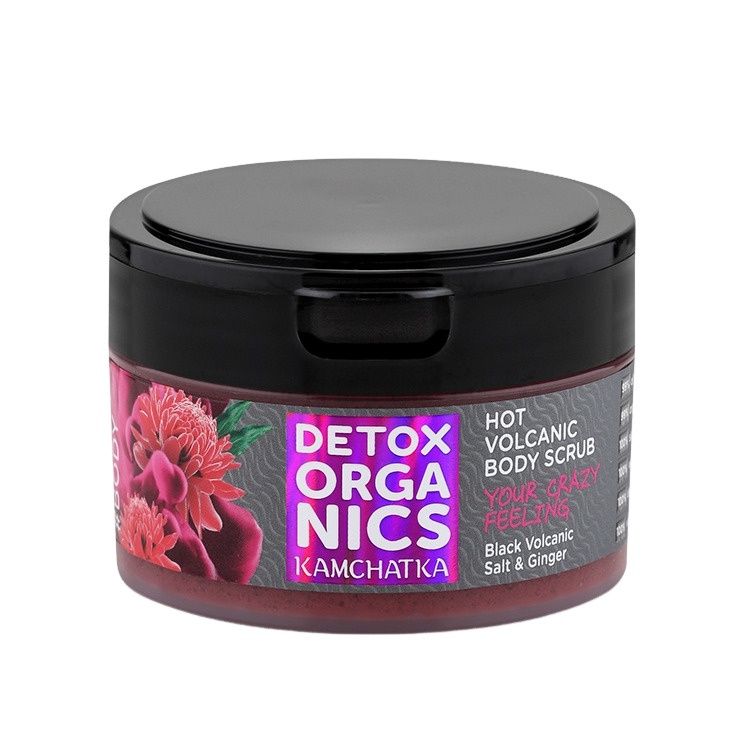 Скраб для тела вулканический Detox Organics Kamchatka 200мл купить в VISAGEHALL
