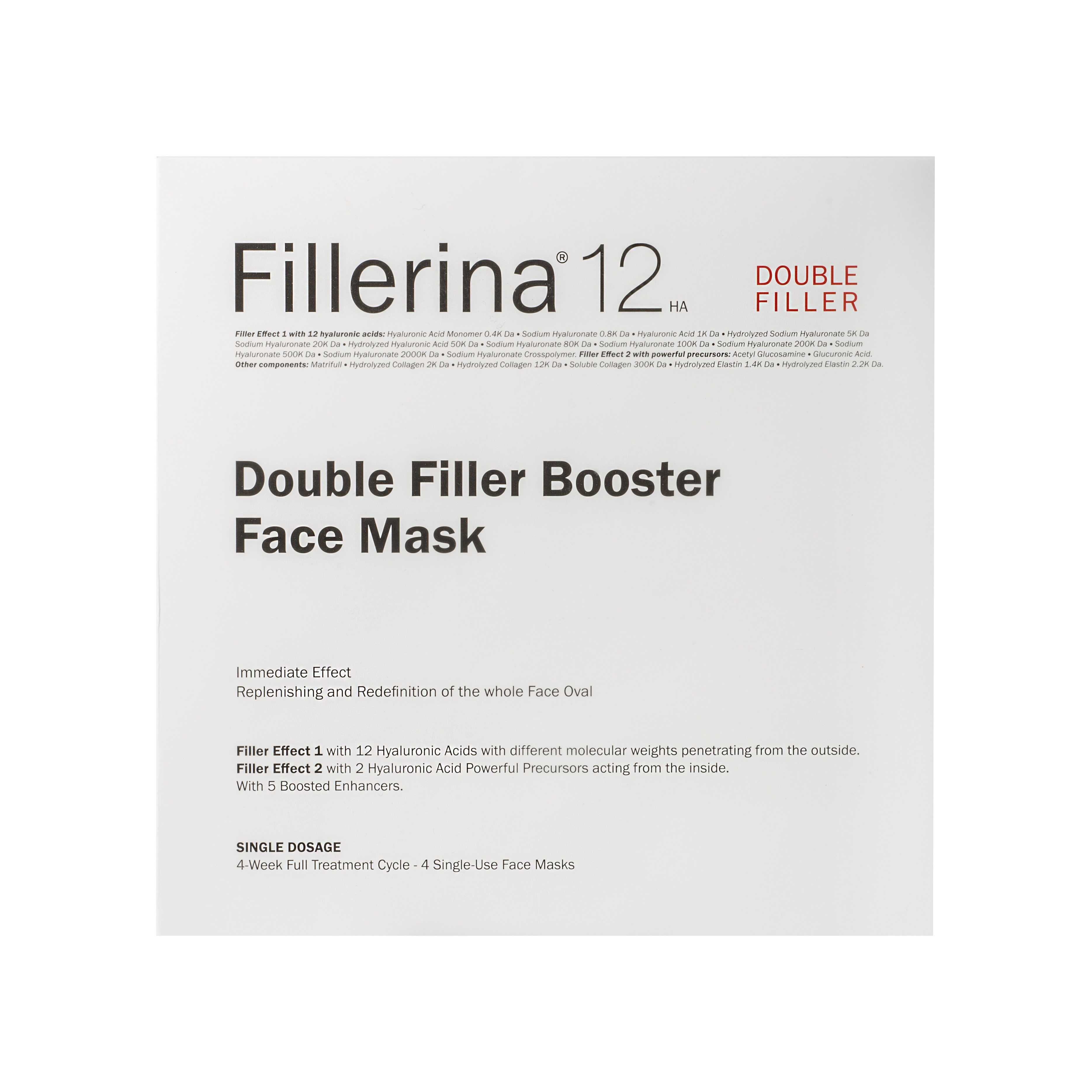 Маска тканевая для лица c двойным эффектом филлера купить в VISAGEHALL