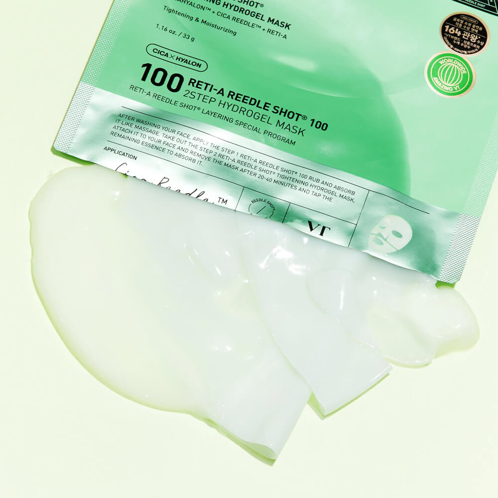Маска для лица с микроиглами и ретонолом Reti-A Reedle Shot 100 2Step Hydrogel Mask