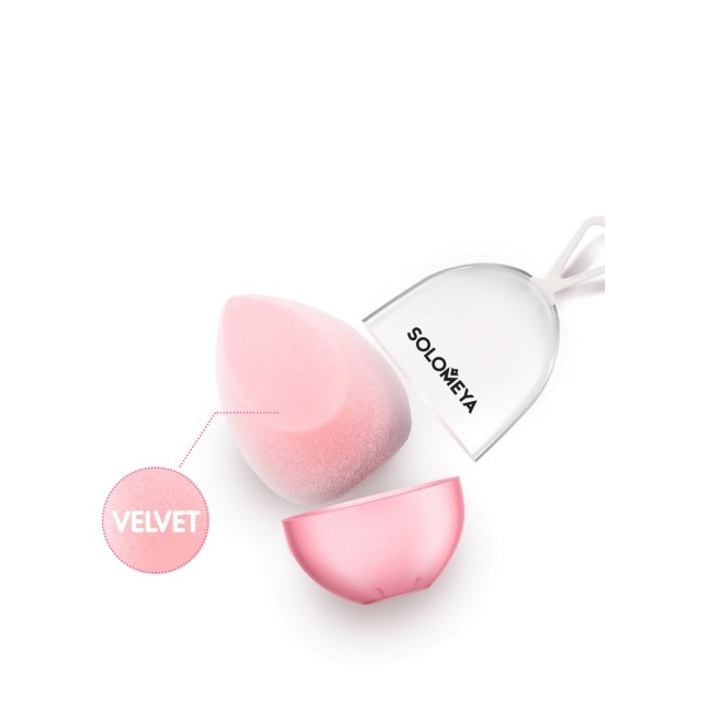 Спонж для макияжа косметический вельветовый Персик купить в VISAGEHALL