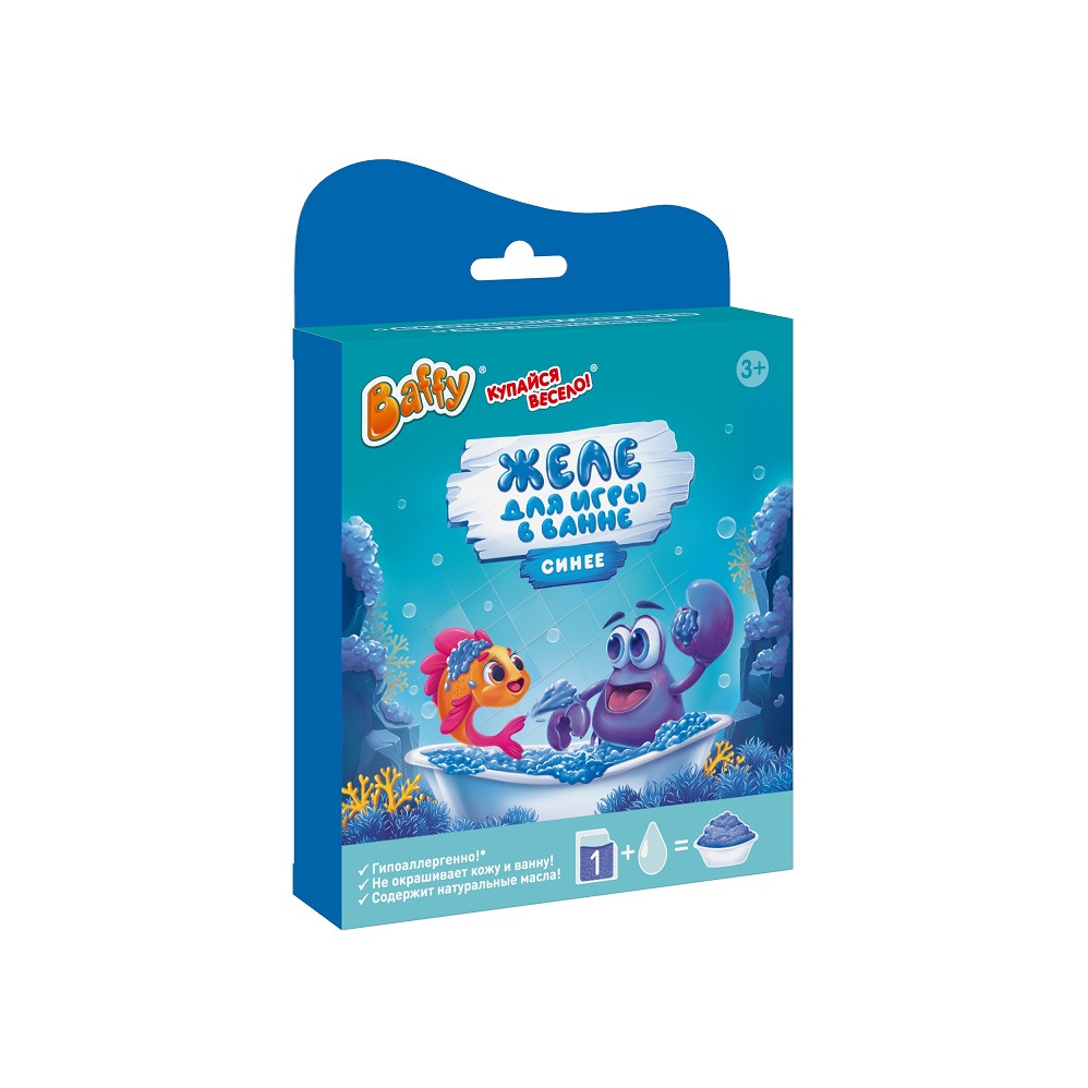 Желе для игры в ванне синее