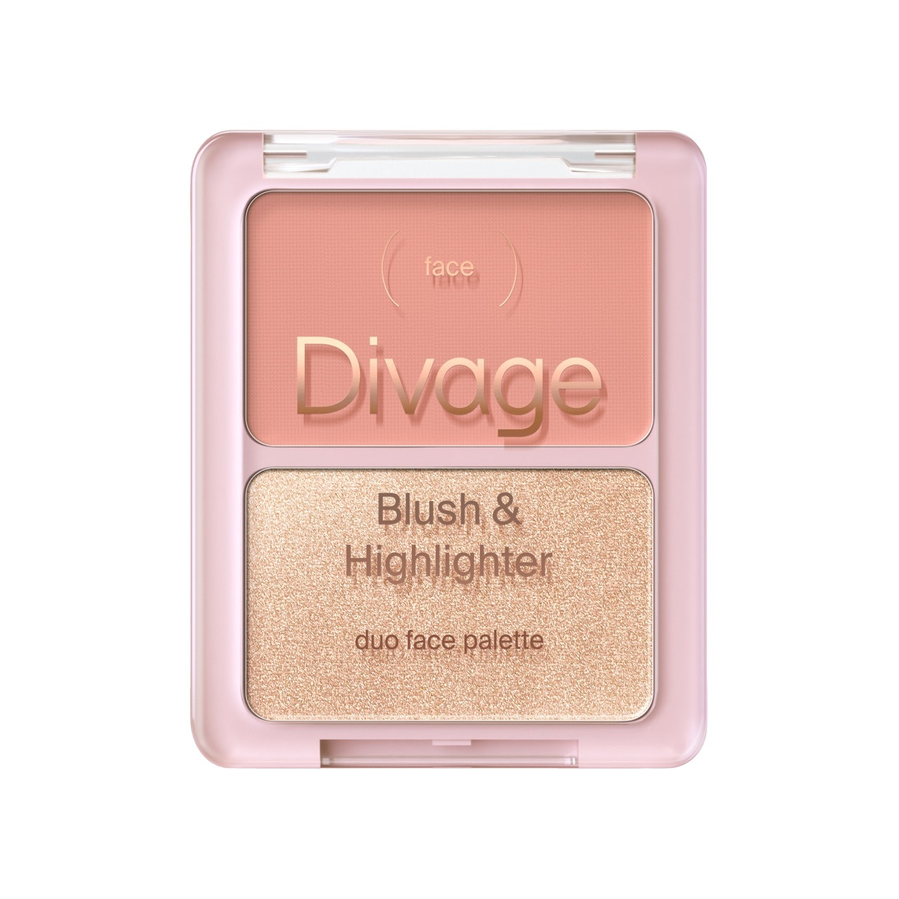 Палетка для лица двойная Blush & Highlighter Duo Face Palette
