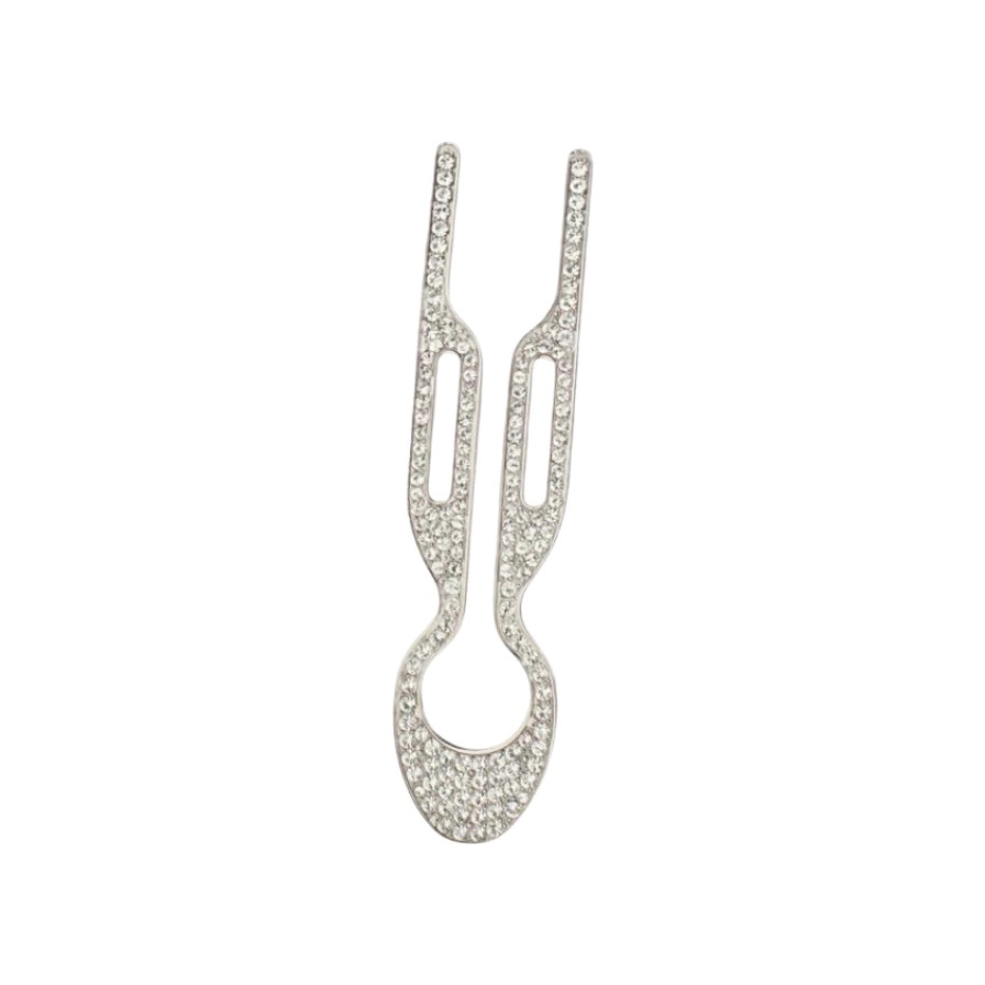 Заколка металлическая Swarovski White Gold Steel Hairpin No1 купить в VISAGEHALL