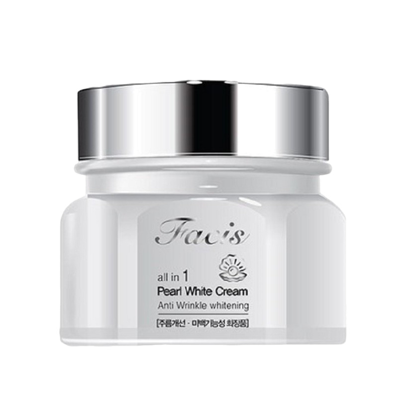 Крем для лица с жемчугом Facis All-In-One Pearl Whitening купить в VISAGEHALL