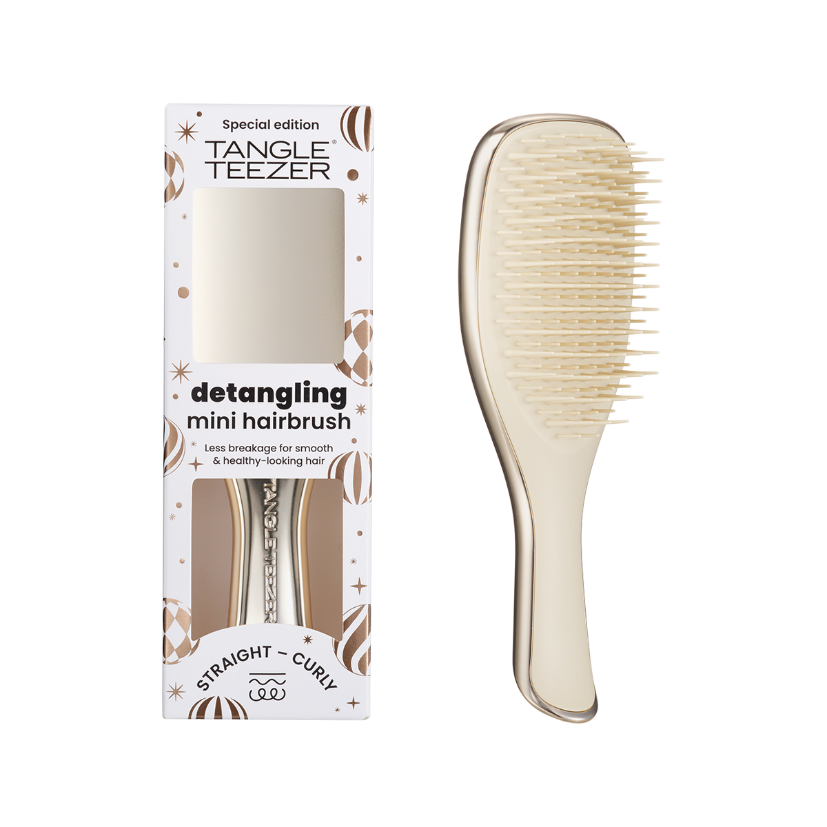 Расческа для волос The Ultimate Detangler Mini Chrome Champagne Gold