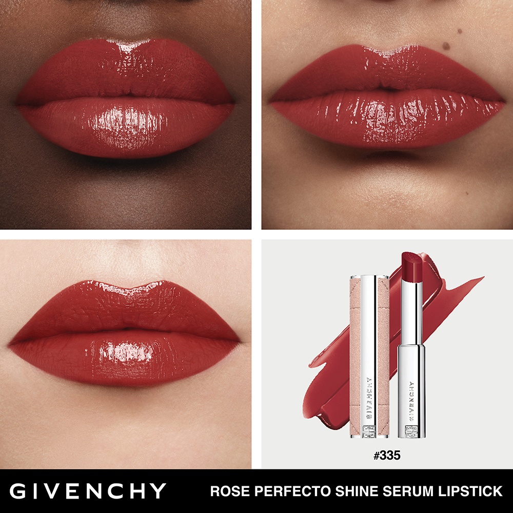 Помада-сыворотка ухаживающая для сияния губ Rose Perfecto Shine Serum Lipstick 