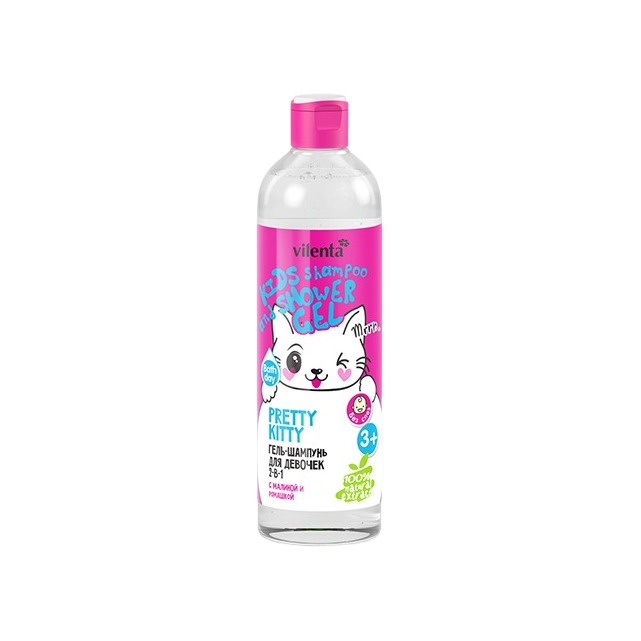 Гель-шампунь для девочек 2-в-1 с Малиной и Ромашкой Pretty Kitty купить в VISAGEHALL