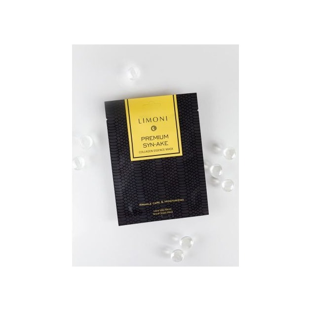 Маска тканевая для лица с пептидом змеиного яда и коллагеном Premium Syn-Ake Сollagen Essence Mask купить в VISAGEHALL