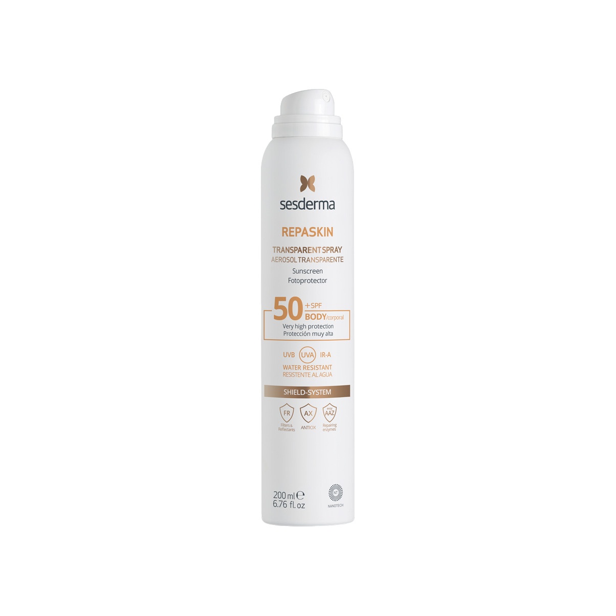 Солнцезащитный аэрозоль для тела SPF50 Transparent Spray Body Sunscreen Repaskin купить в VISAGEHALL