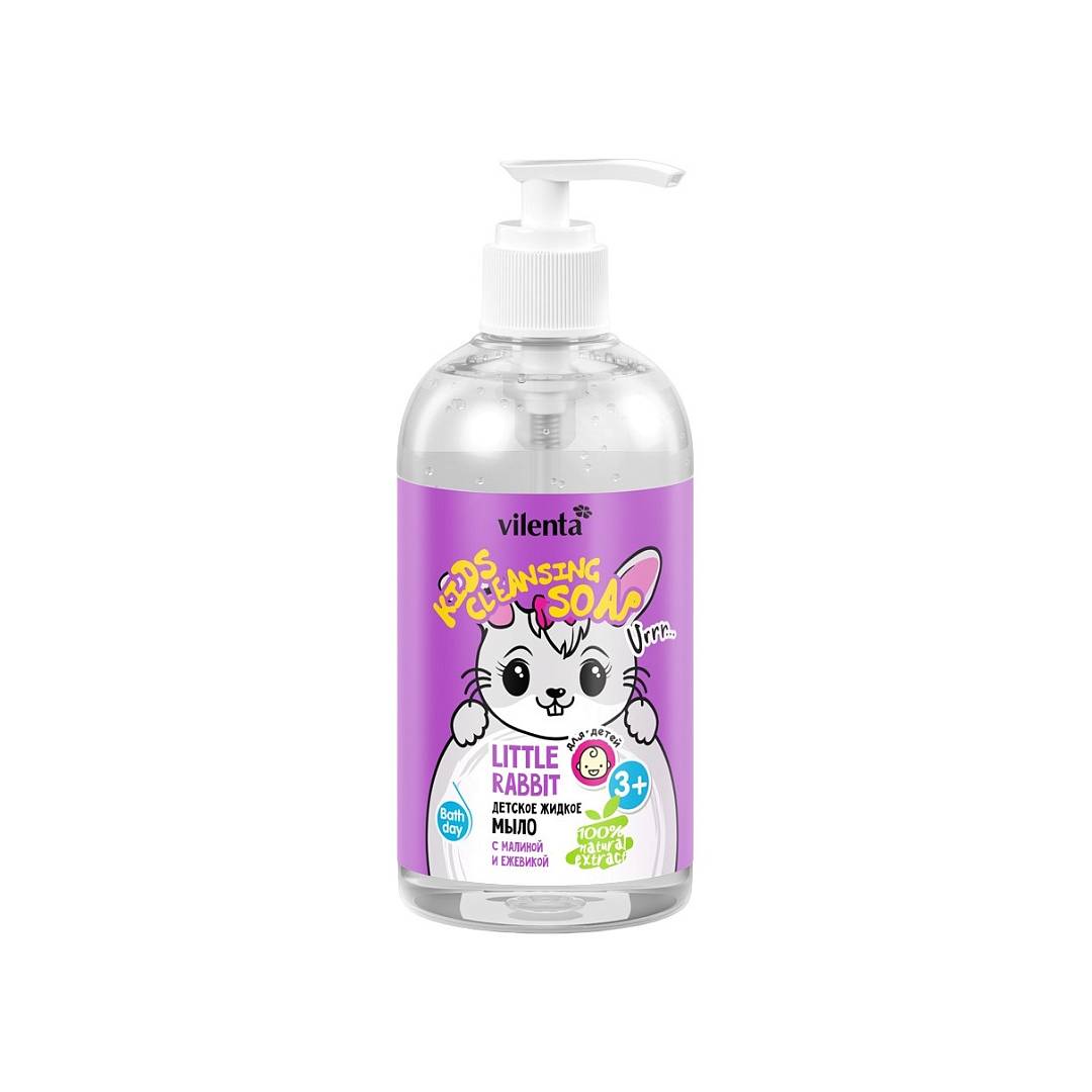 Детское жидкое мыло с Малиной и Ежевикой Little Rabbit