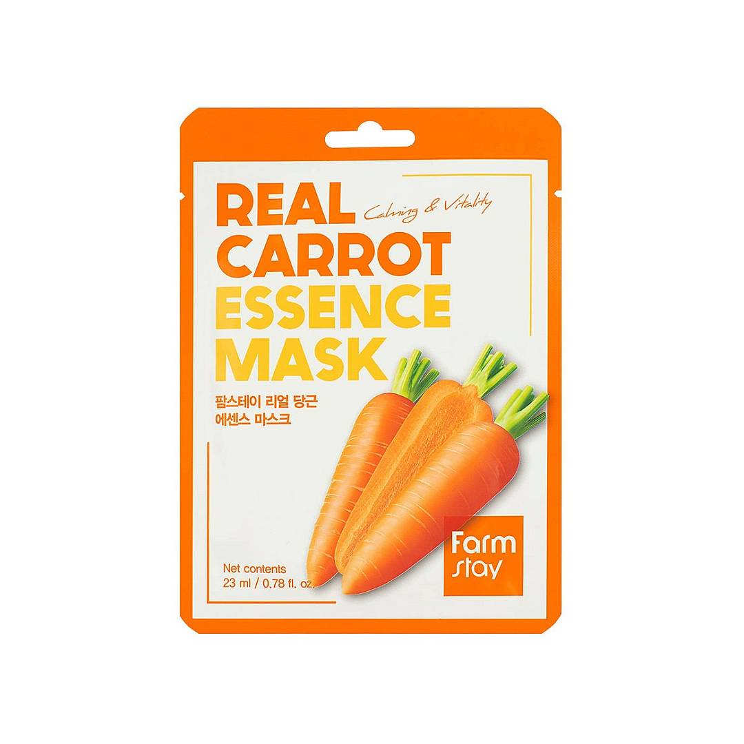 Маска тканевая для лица с экстрактом моркови