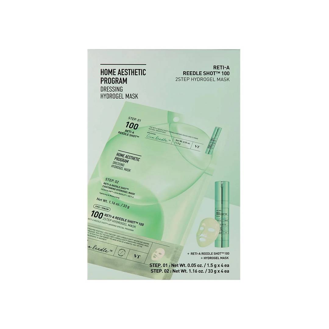 Набор Маска для лица Reti-A Reedle Shot 100 2Step Hydrogel Mask