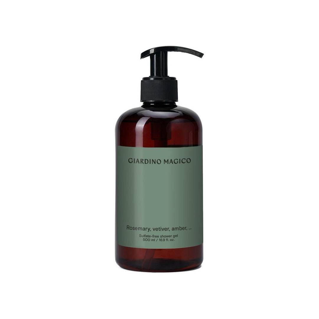 Гель для душа бессульфатный Rosemary, vetiver, amber