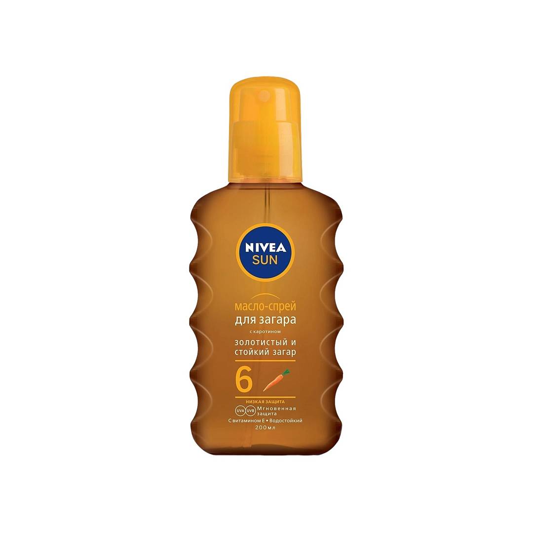 Масло-спрей для загара Золотистый и Стойкий Загар SPF6