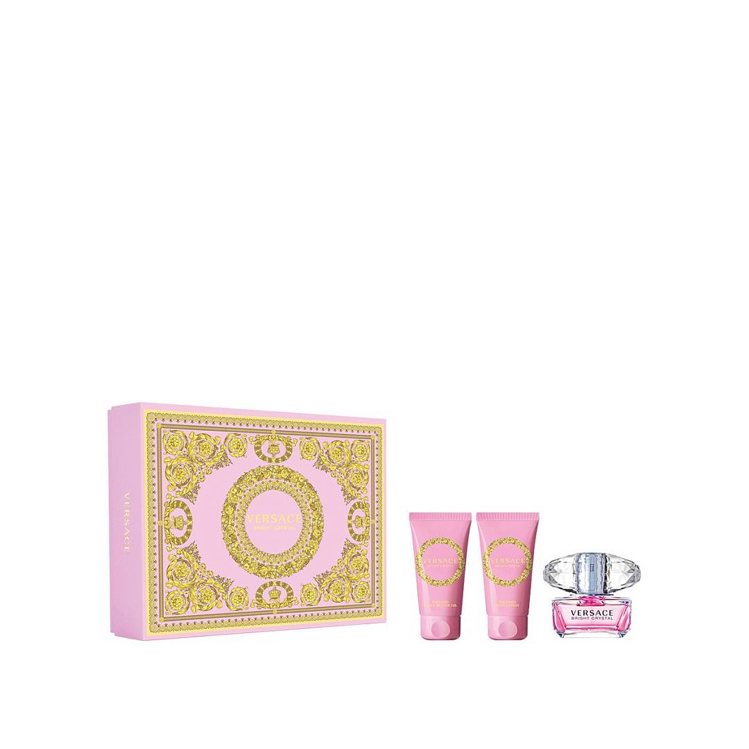 Набор Versace Bright Crystal: Туалетная вода 50мл + Гель для душа 50мл + Лосьон для тела 50мл