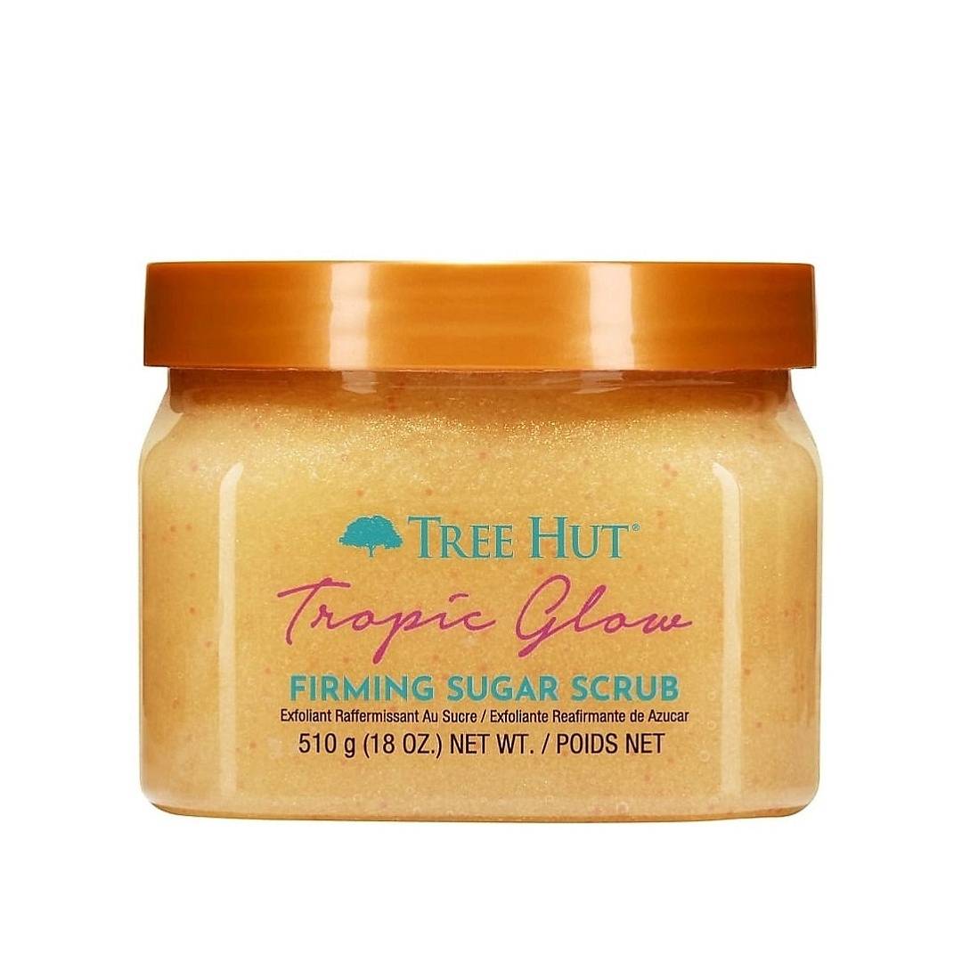 Сахарный скраб для тела с шиммером с ароматом миндаля и сандала Tropic Glow