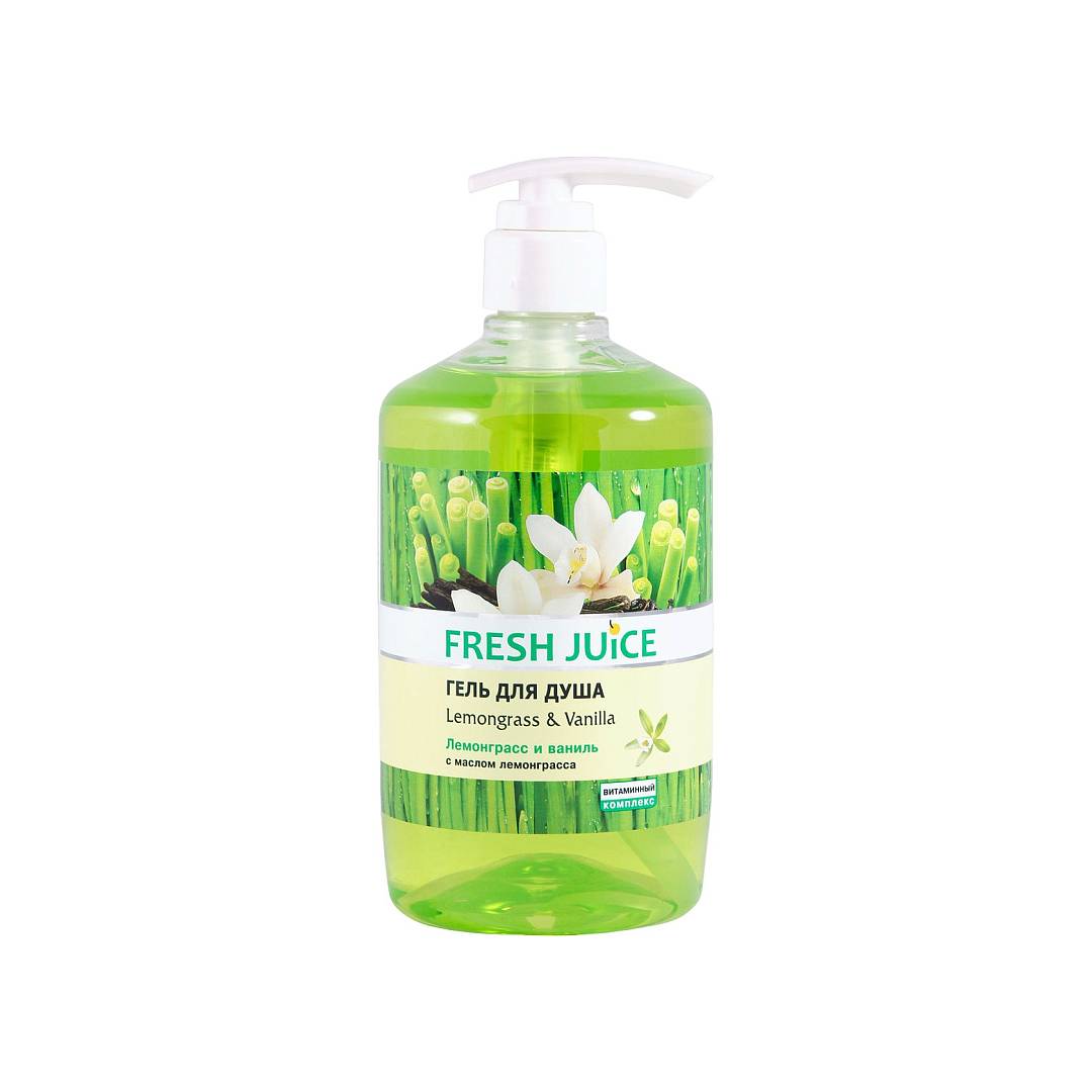 Гель для душа 33% увлажняющего молочка Lemongrass & Vanilla 750мл