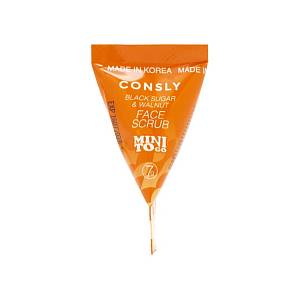 Скраб для лица с черным сахаром и грецким орехом Mini To Go Black Sugar & Walnut Face Scrub