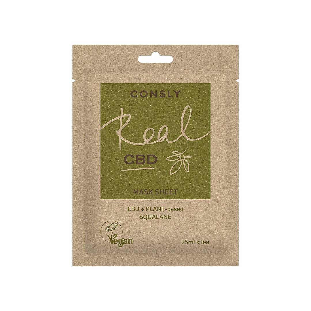 Тканевая маска с канабидиолом и растительным скваланом