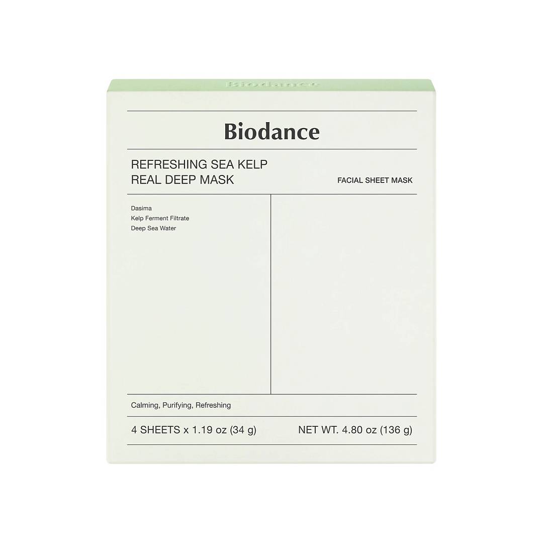Маска для лица с морскими водорослями Refreshing Sea Kelp Real Deep Mask 4ш
