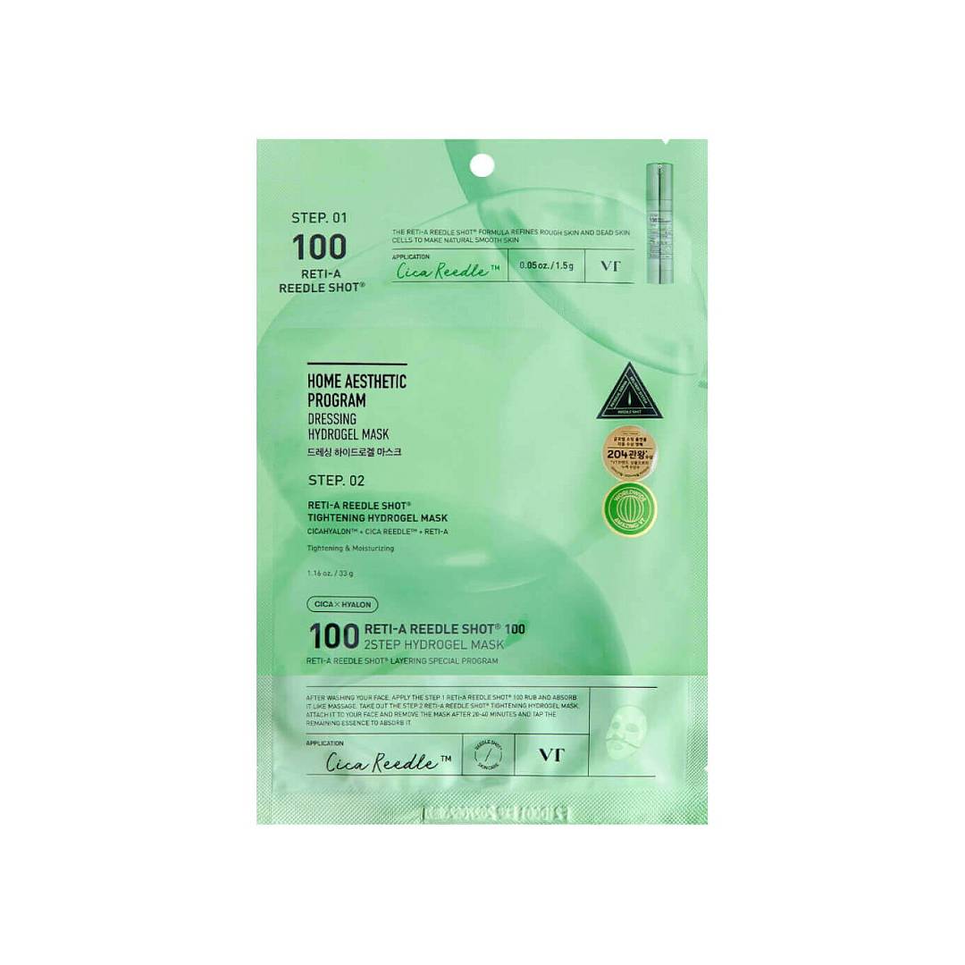 Маска для лица с микроиглами и ретонолом Reti-A Reedle Shot 100 2Step Hydrogel Mask